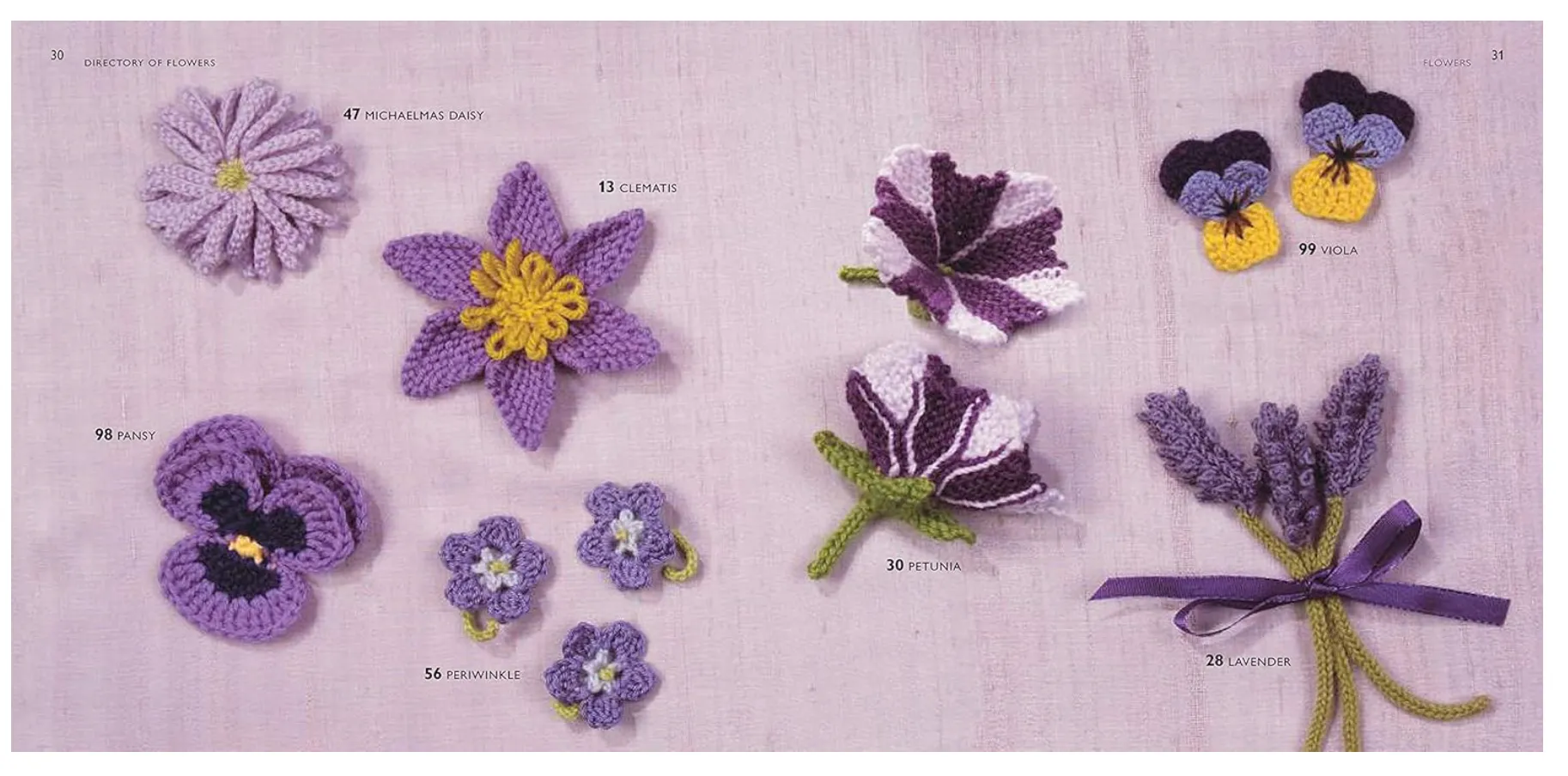100 Flowers to Knit & Crochet: A collection of beautiful blooms for embellishing clothes, accessories, cushions and throws Book