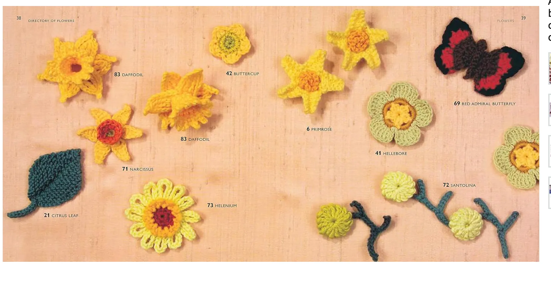 100 Flowers to Knit & Crochet: A collection of beautiful blooms for embellishing clothes, accessories, cushions and throws Book