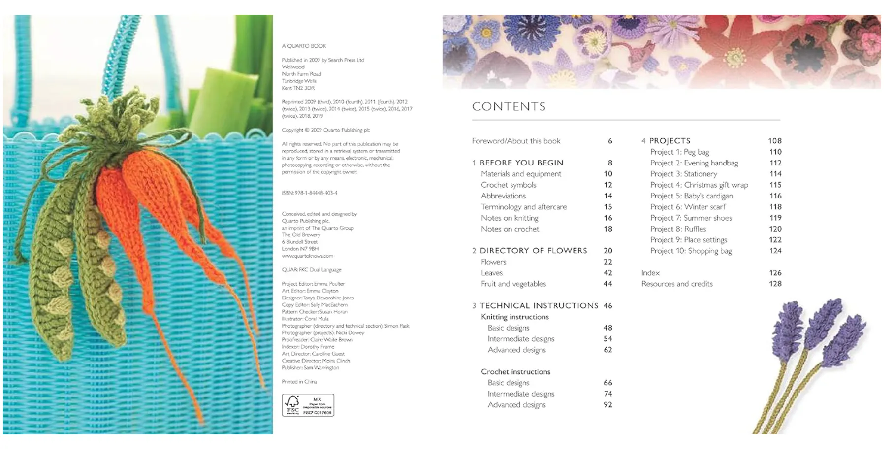 100 Flowers to Knit & Crochet: A collection of beautiful blooms for embellishing clothes, accessories, cushions and throws Book