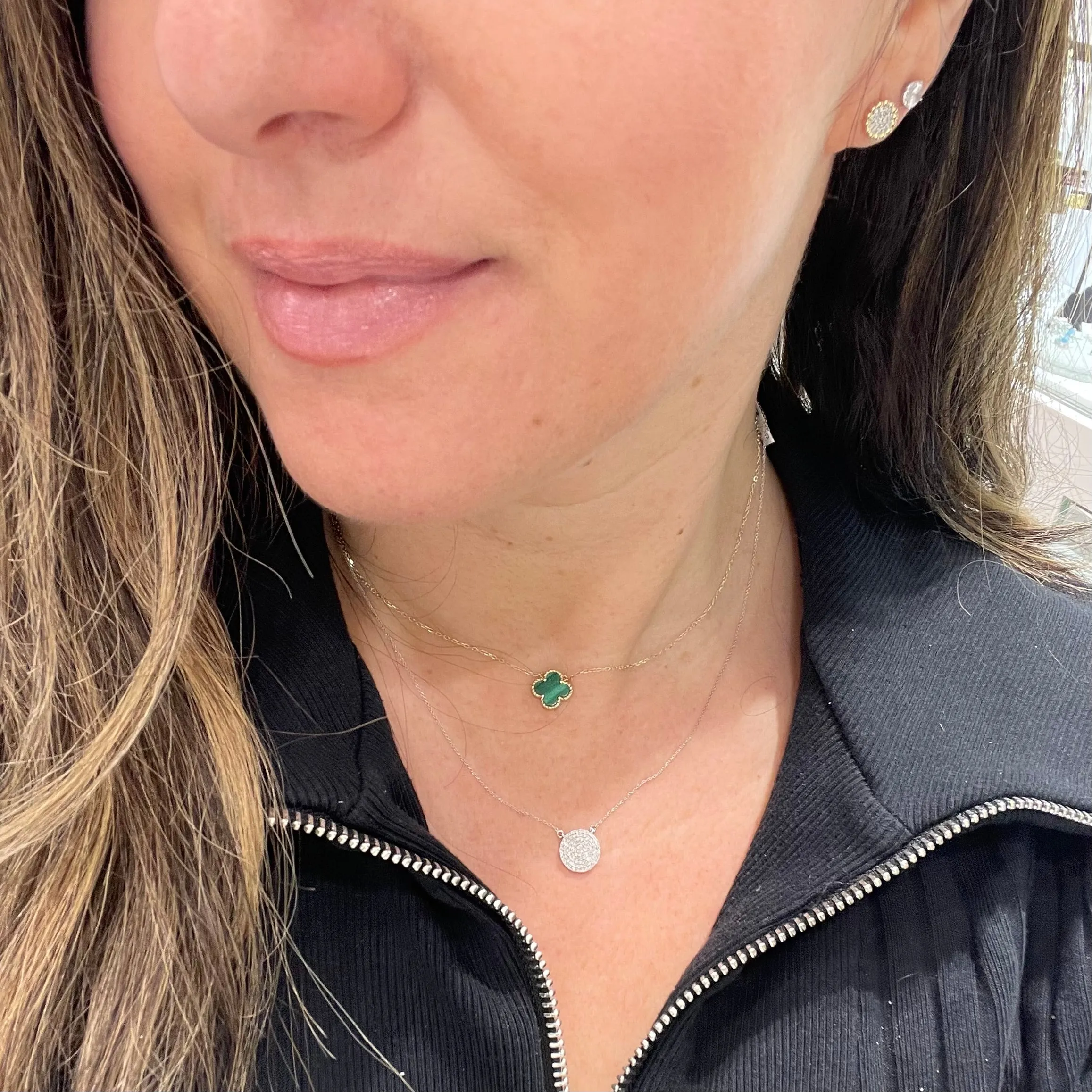14K Pave Diamond Pendant