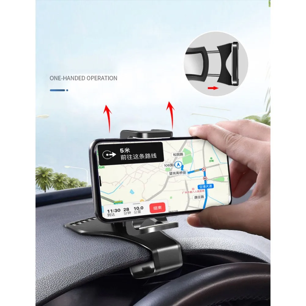 3 in 1 Car GPS Smartphone Holder: Dashboard / Visor Clamp   AC Grid Clip for HiSense Infinity Elegance - Black