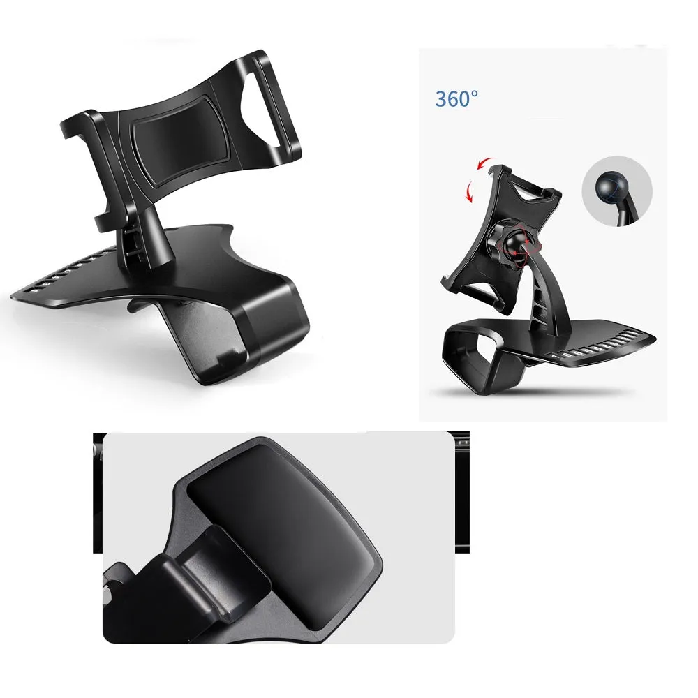 3 in 1 Car GPS Smartphone Holder: Dashboard / Visor Clamp   AC Grid Clip for HISENSE INFINITY H12 (2018) - Black