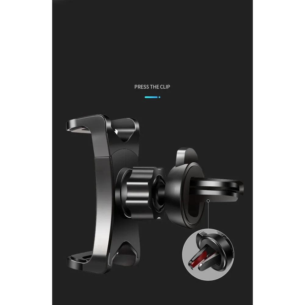 3 in 1 Car GPS Smartphone Holder: Dashboard / Visor Clamp   AC Grid Clip for HiSense Infinity H30 (2019) - Black