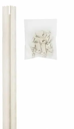 4 yards of Zipper White