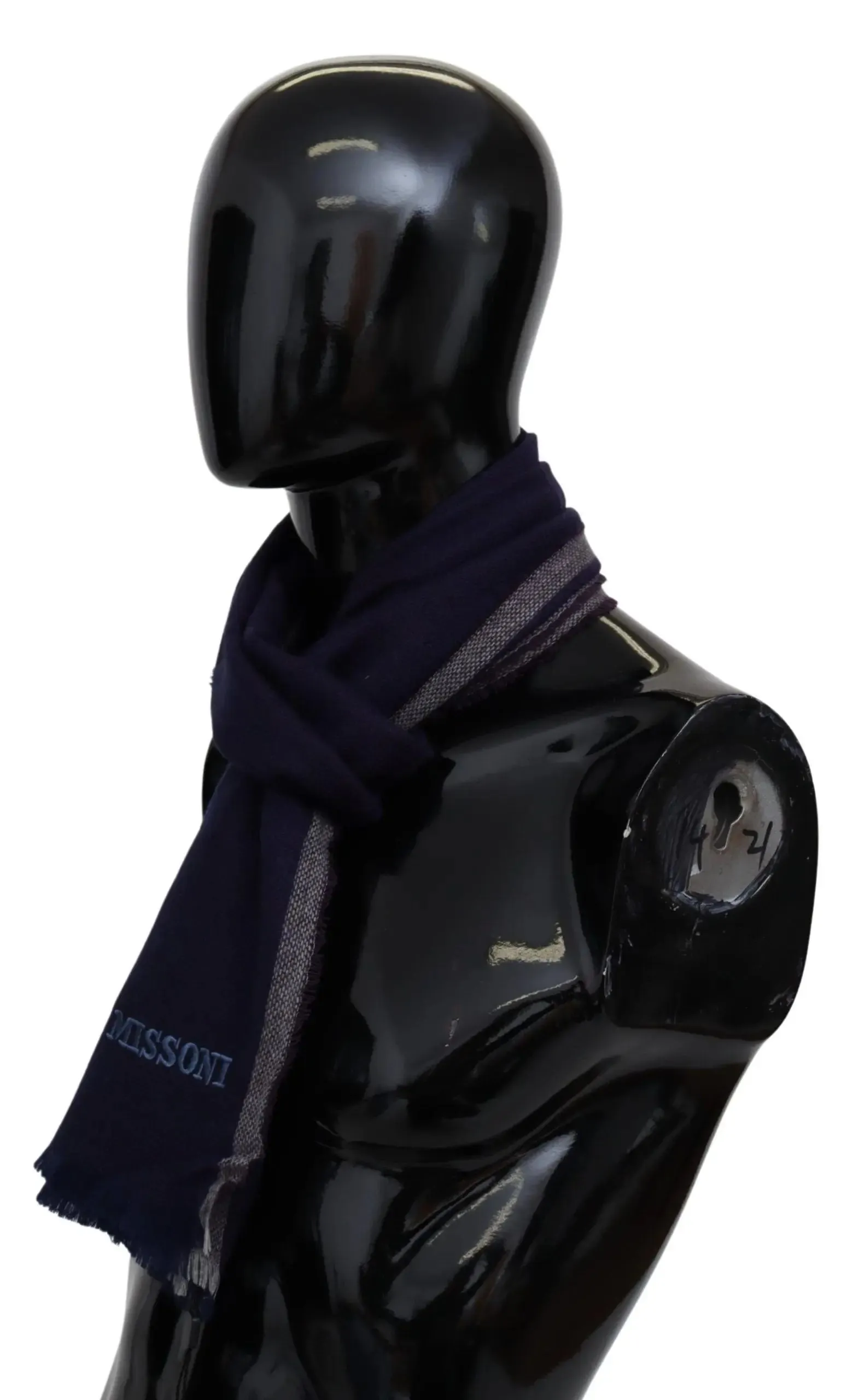 Authentic Wool Scarf with Striped Pattern