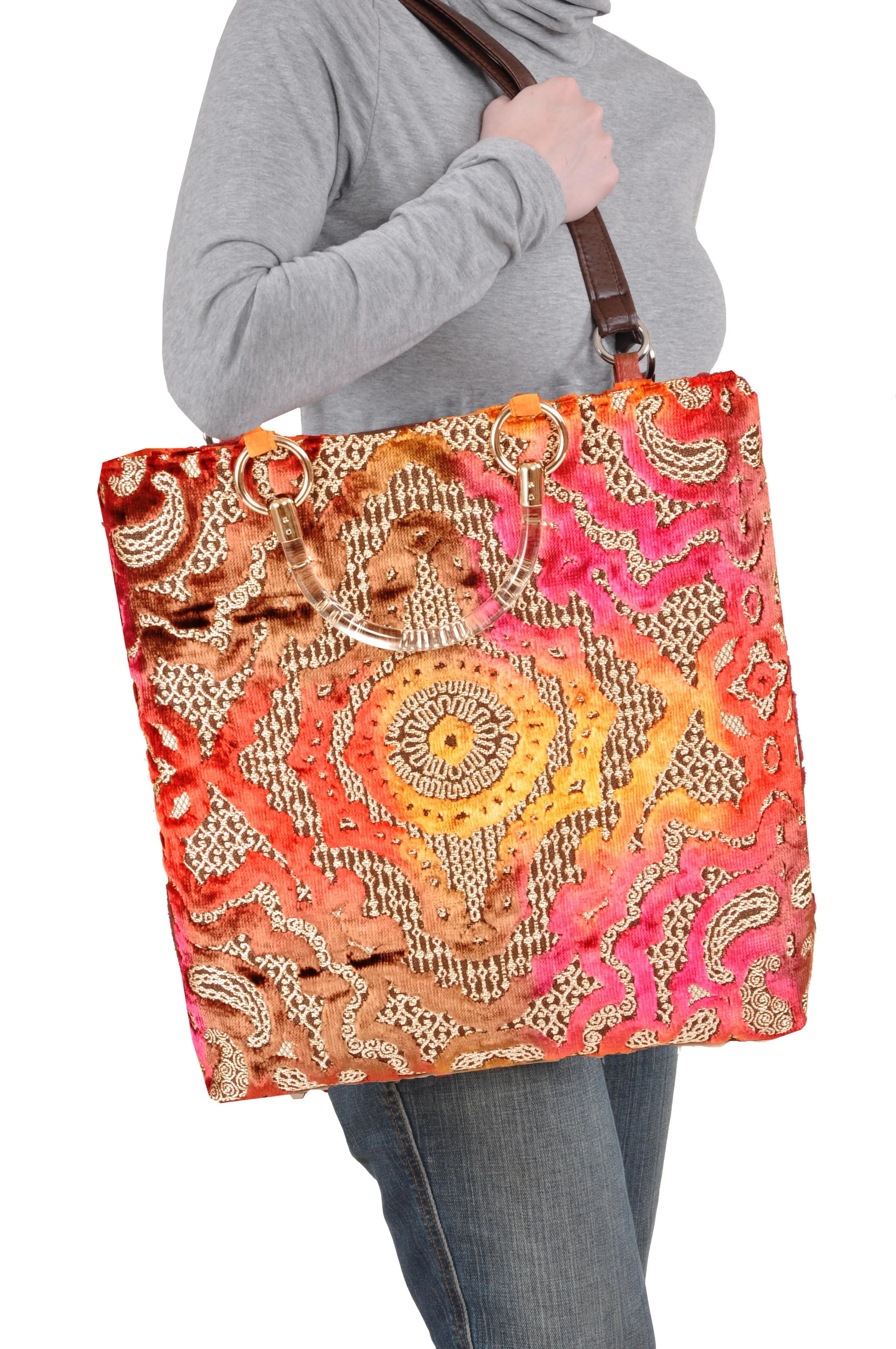 Baroque Magenta Large Tote