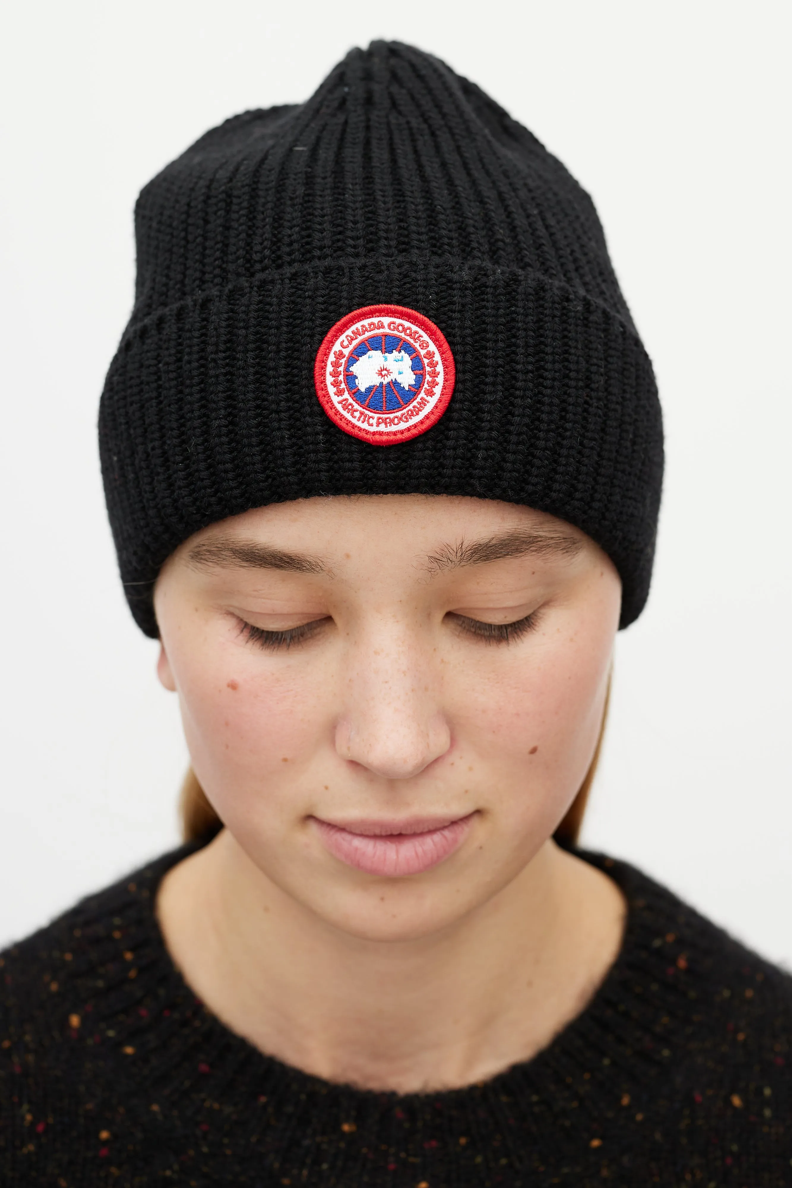 Black & Multicolour Wool Knit Beanie
