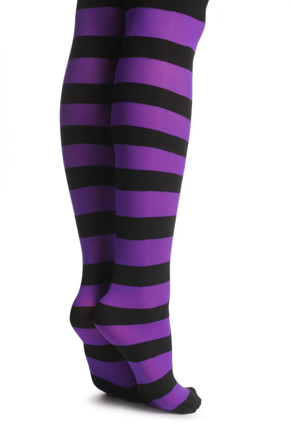 Black & Purple Horizontal Stripes