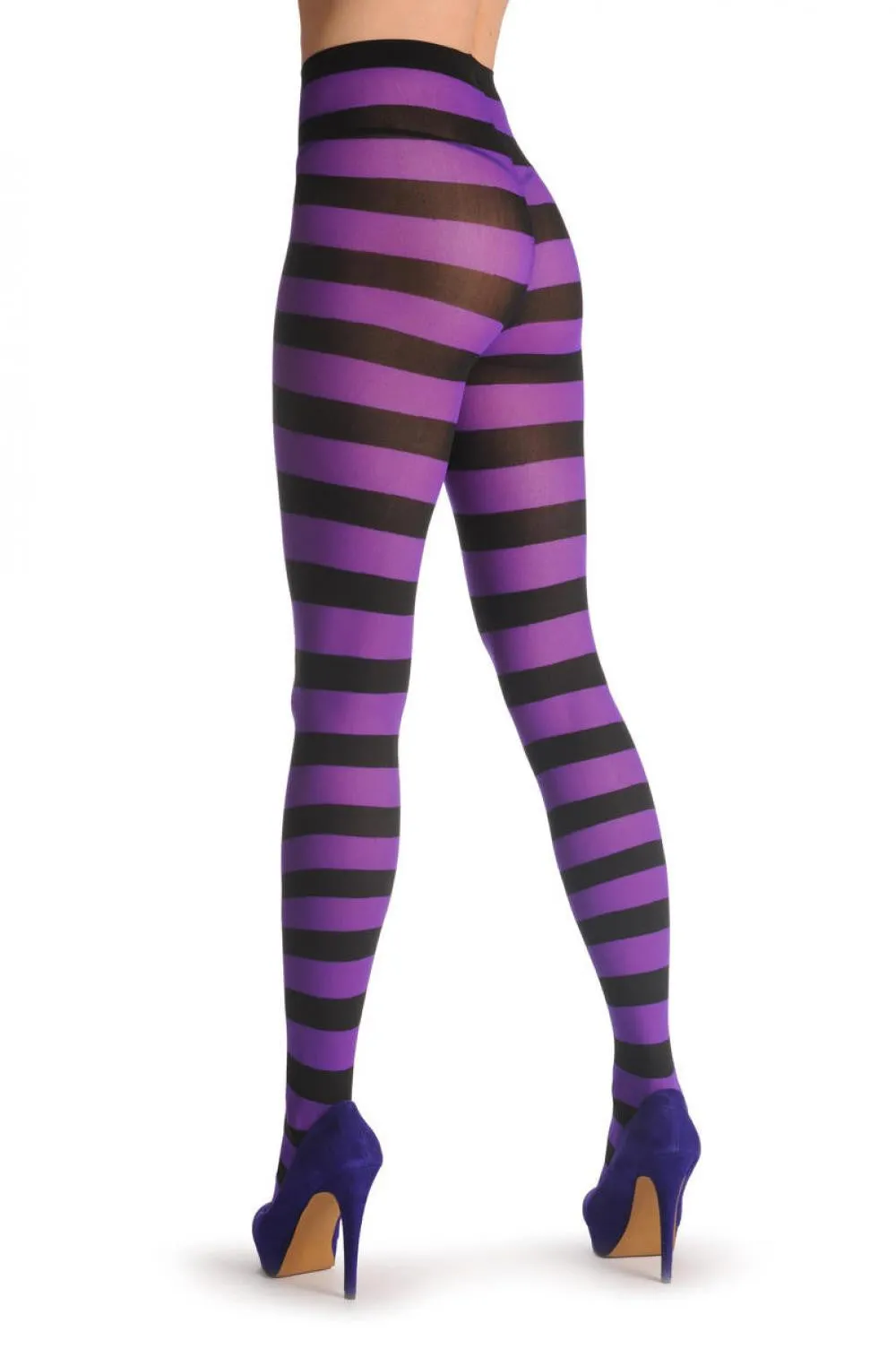 Black & Purple Horizontal Stripes