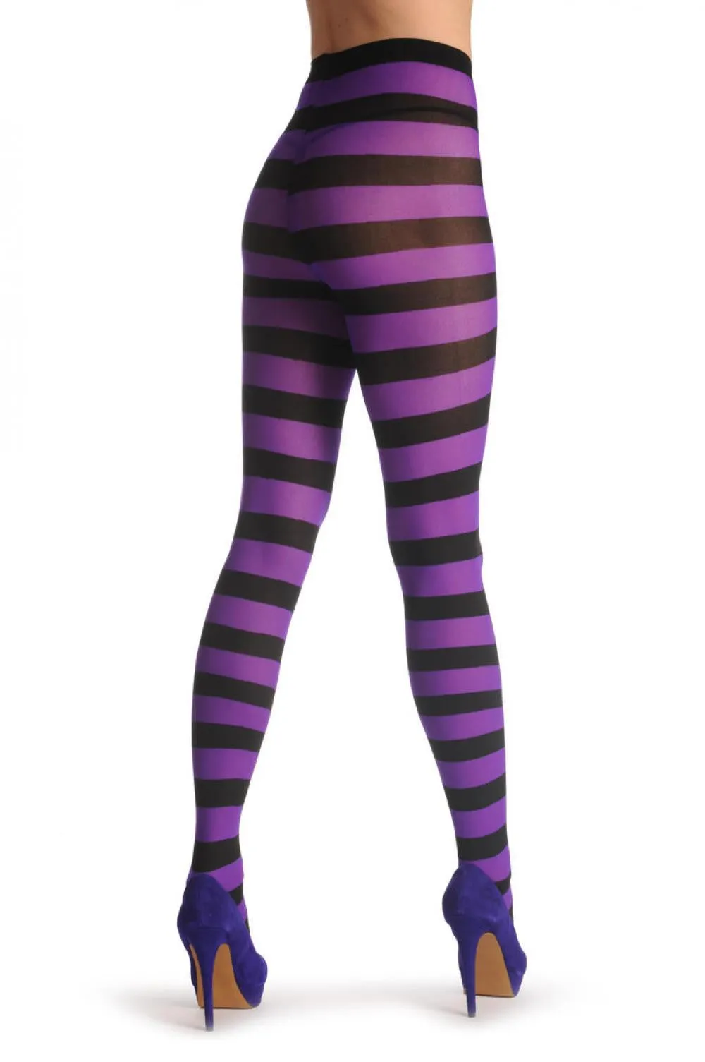 Black & Purple Horizontal Stripes