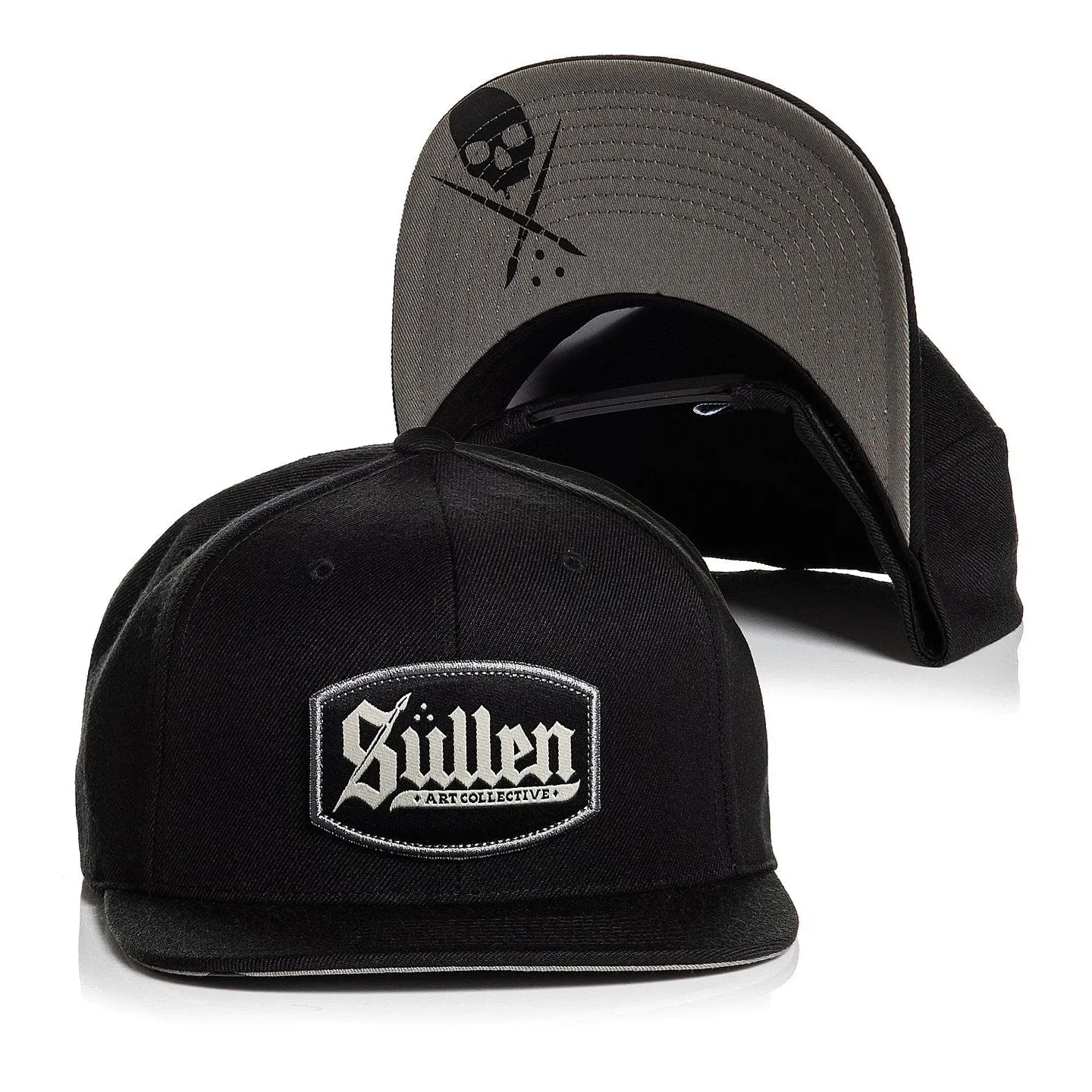 Blaq Letter Black Grey Snapback Cap