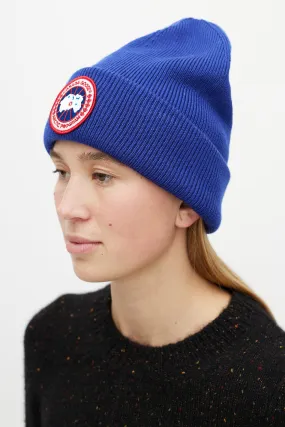 Blue & Multicolour Wool Knit Beanie