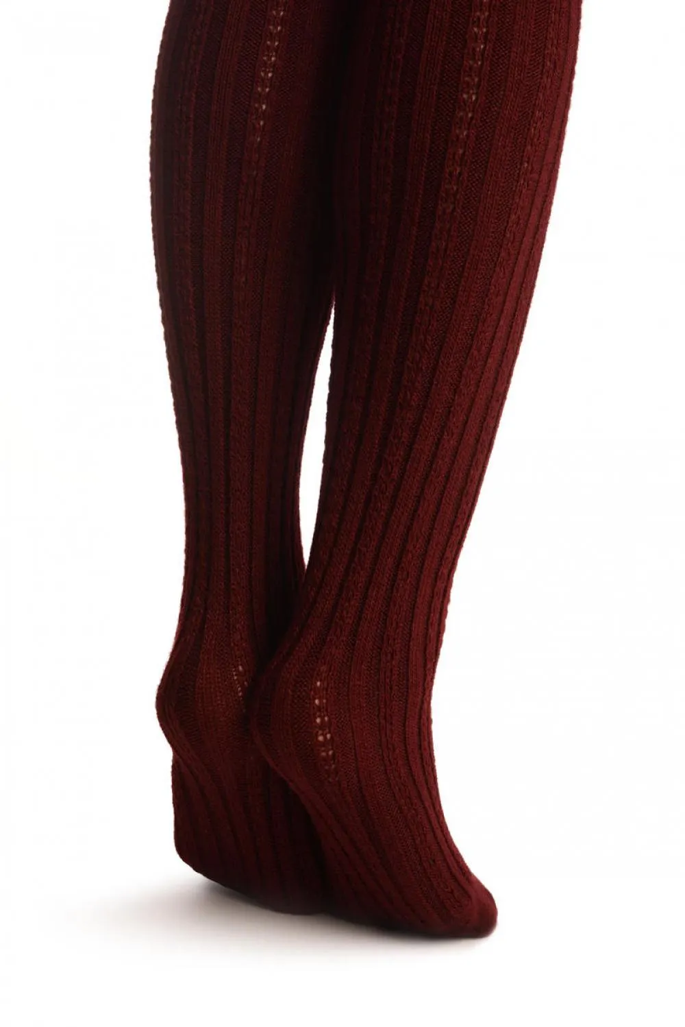 Burgundy Cotton Plaits & Stripes With Elasticated Top