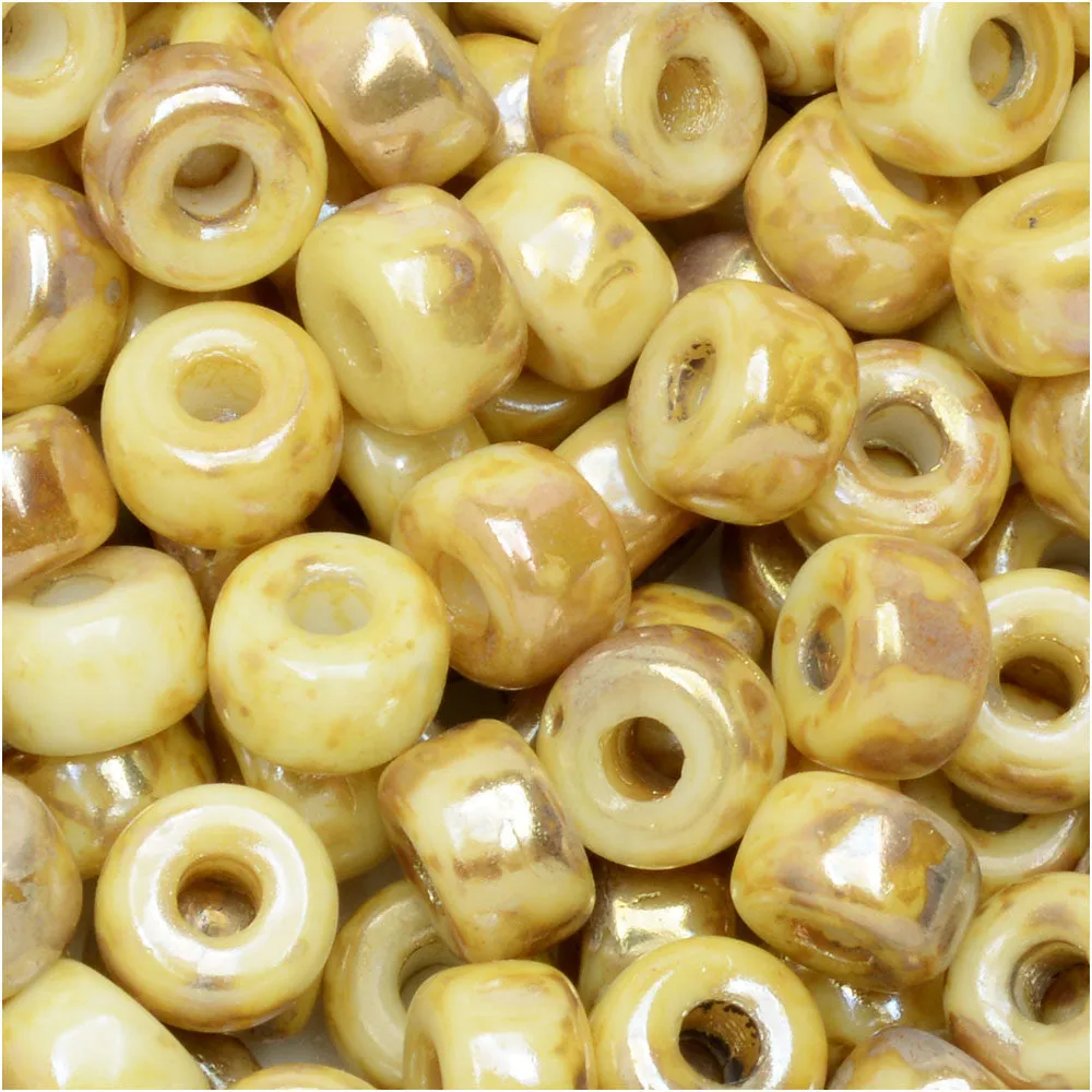 Czech Glass Matubo, 2/0 Seed Bead, Chalk Rembrandt (20 Gram Tube)
