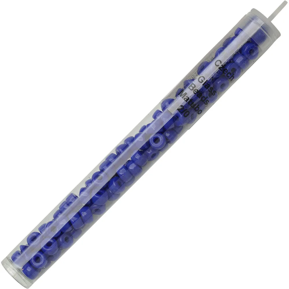 Czech Glass Matubo, 2/0 Seed Bead, Royal Opaque (20 Gram Tube)