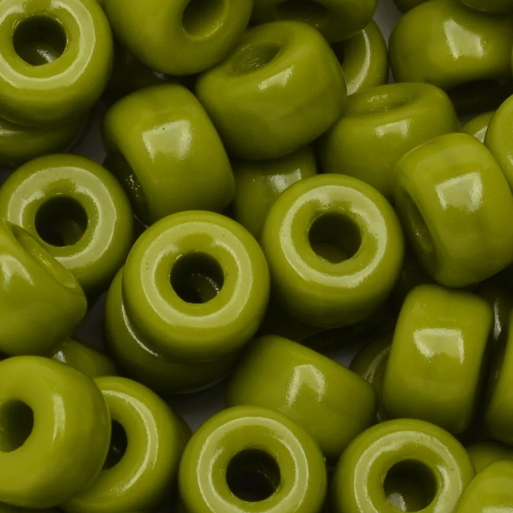 Czech Glass Matubo, 2/0 Seed Bead, Wasabi Opaque (20 Gram Tube)