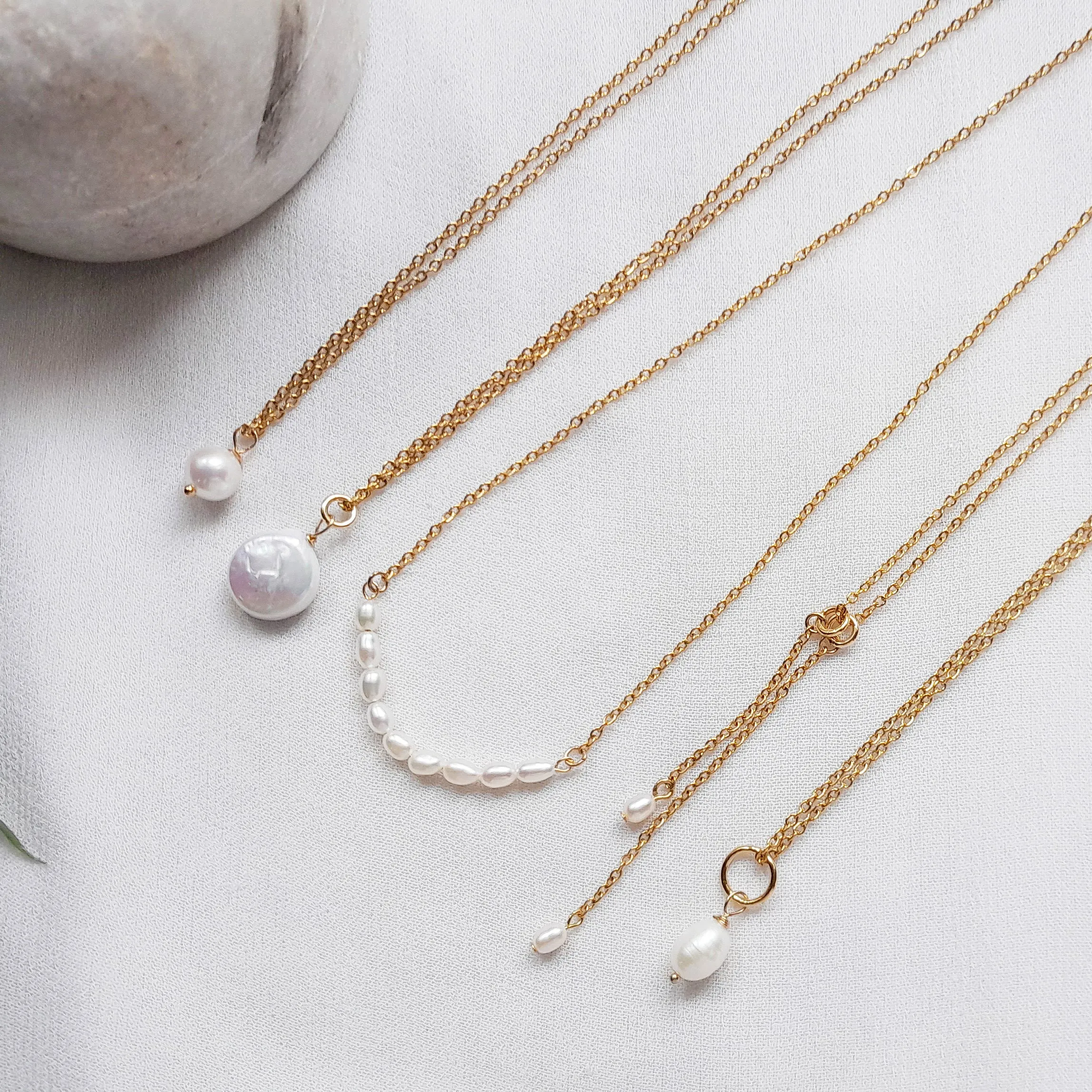 delicate freshwater pearl necklace