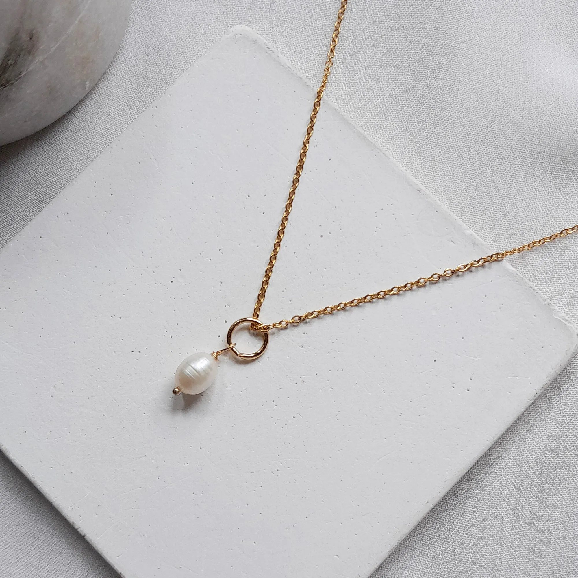 delicate freshwater pearl necklace