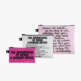 Guerilla Girls zipped pouch trio