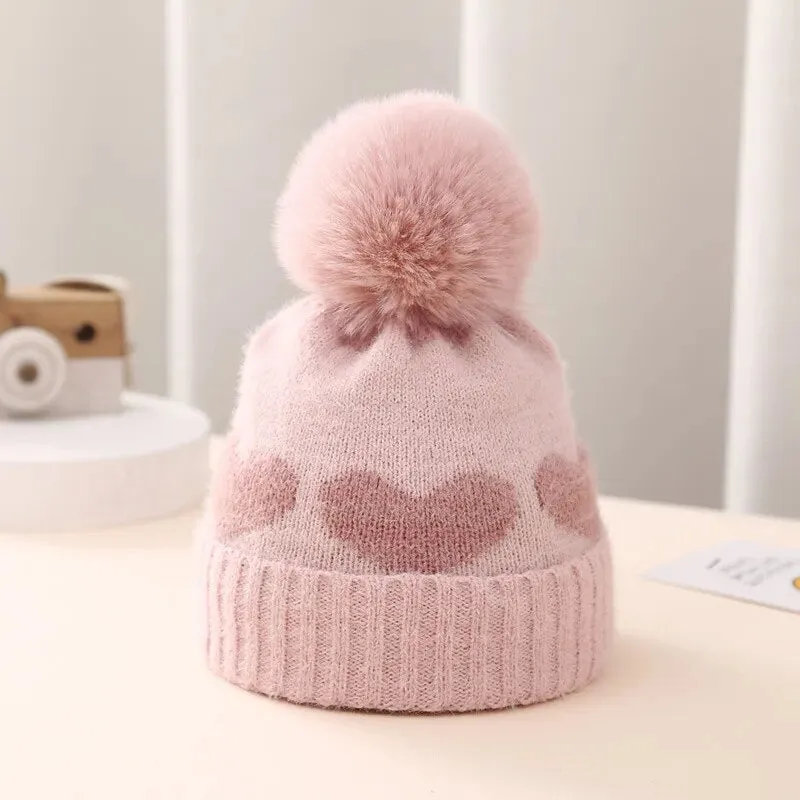 Hearts Baby Knitted Beanie