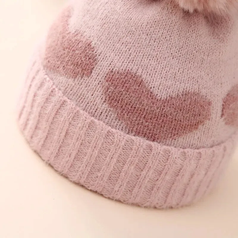 Hearts Baby Knitted Beanie