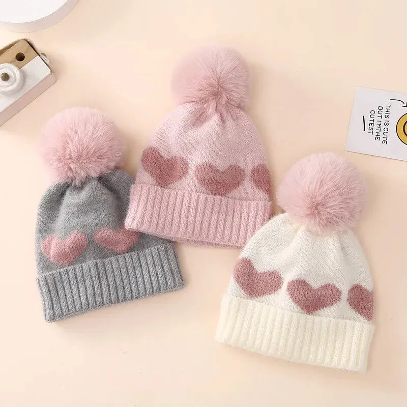 Hearts Baby Knitted Beanie