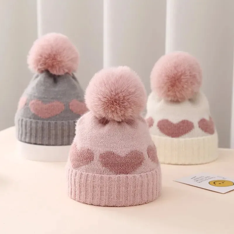 Hearts Baby Knitted Beanie