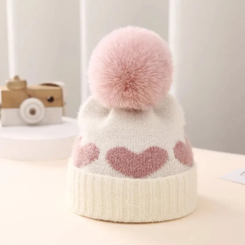 Hearts Baby Knitted Beanie