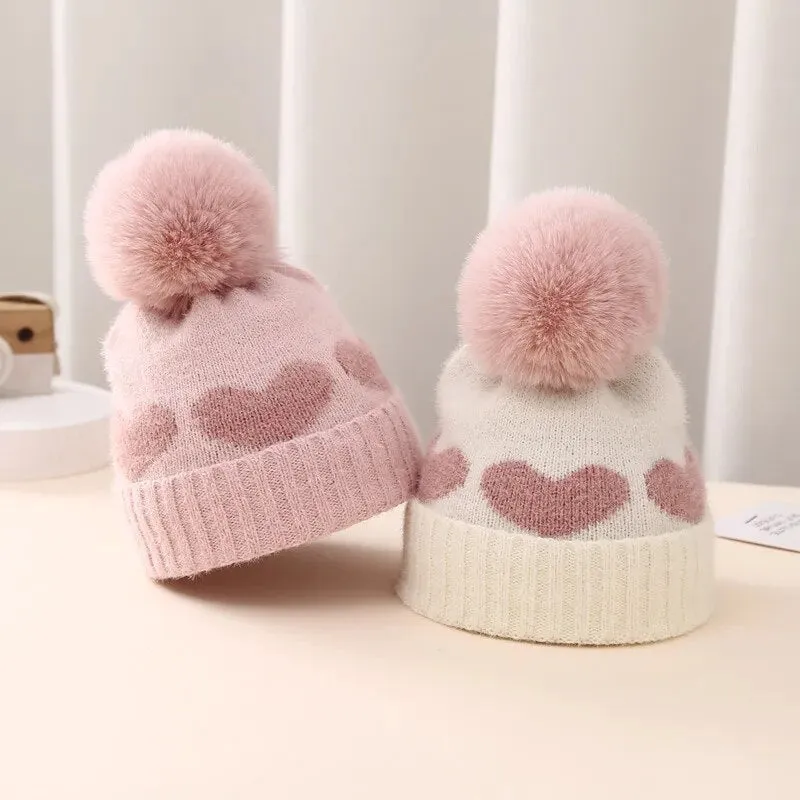Hearts Baby Knitted Beanie