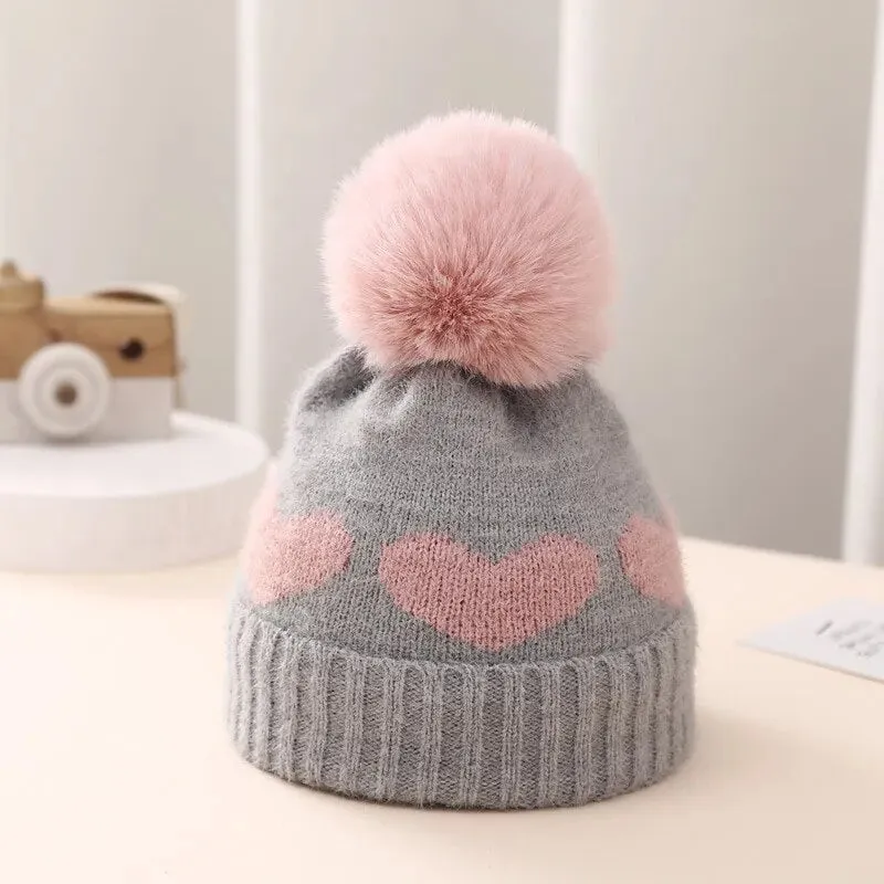 Hearts Baby Knitted Beanie