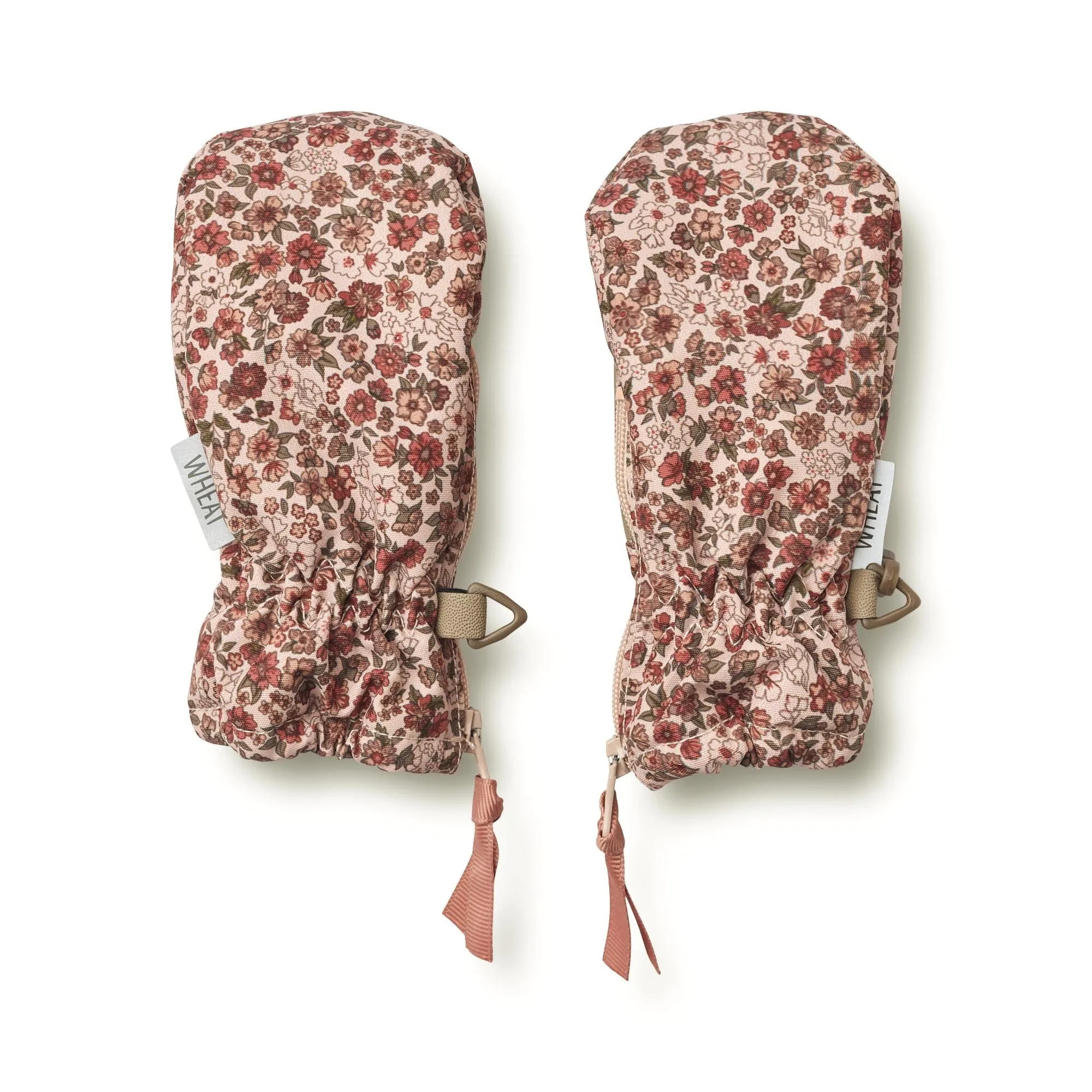Mittens Zipper Tech | Baby - rose dust flowers