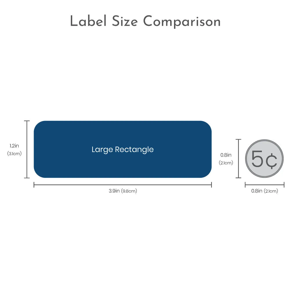 Simple Large Rectangle Name Labels