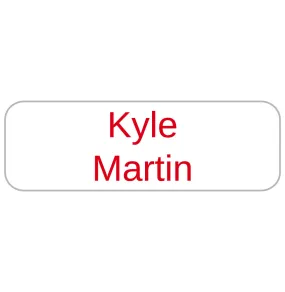 Simple Large Rectangle Name Labels