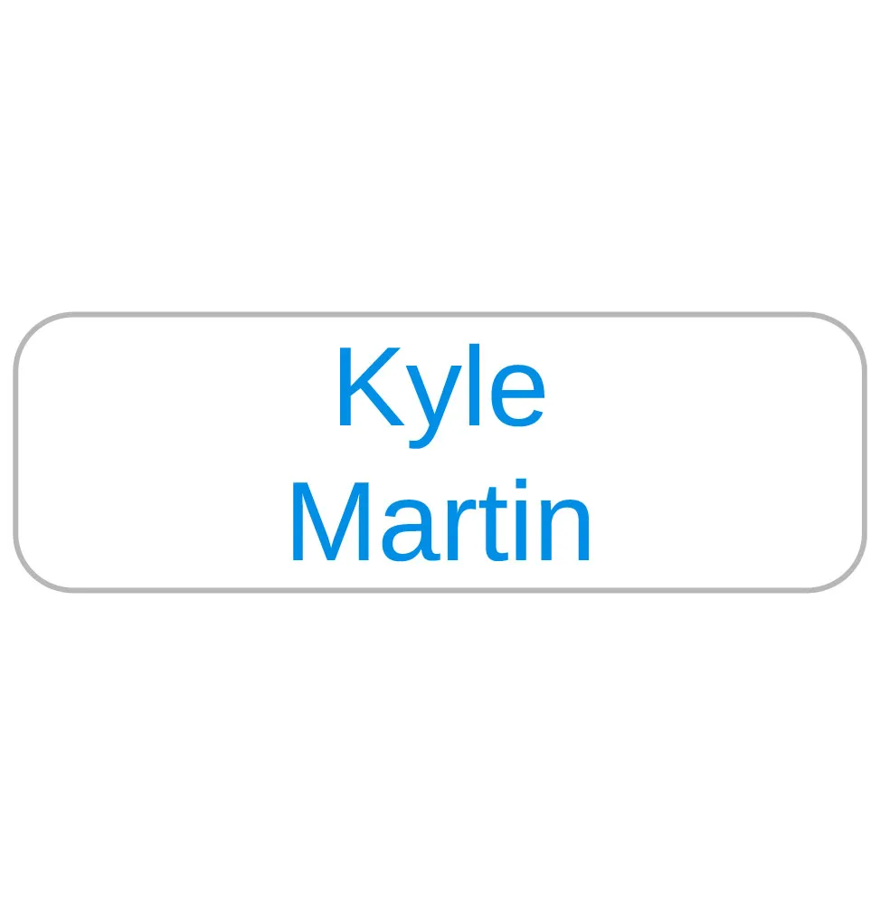 Simple Large Rectangle Name Labels