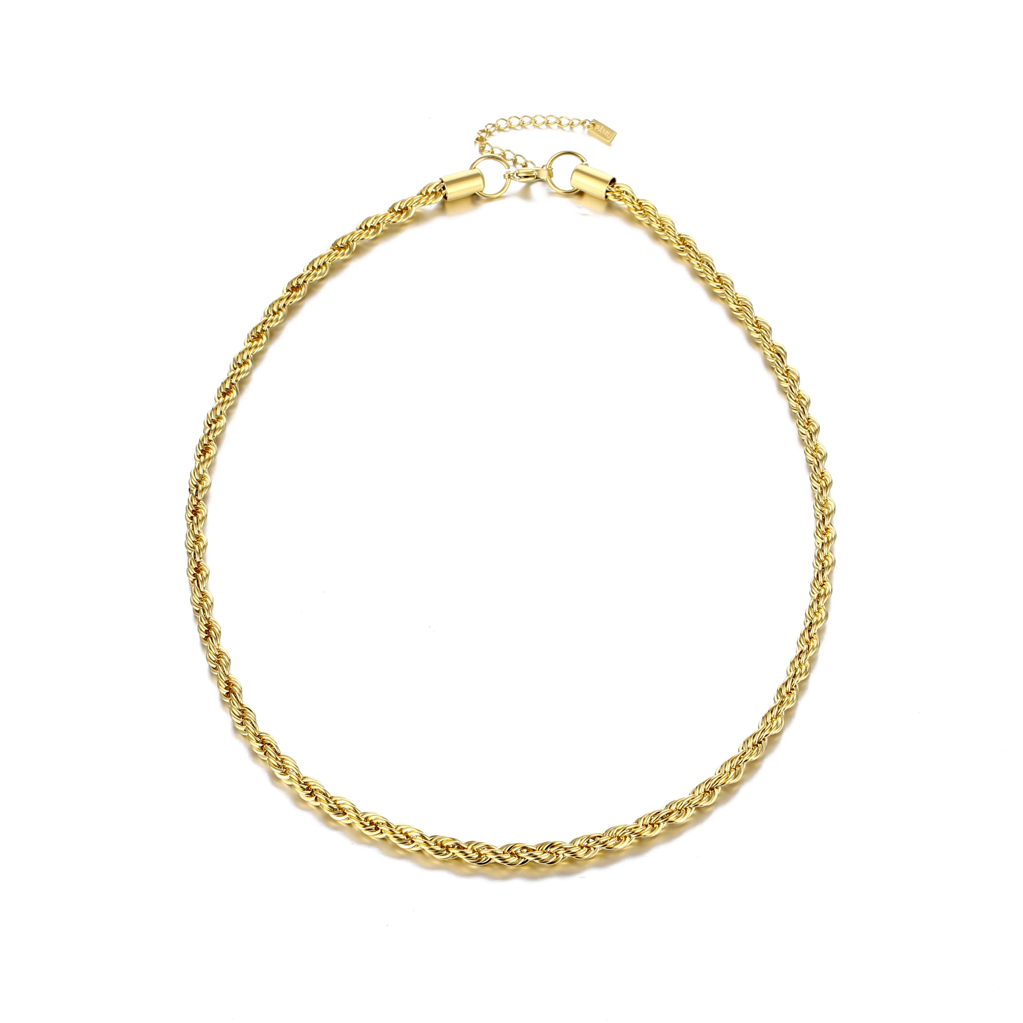Twiggy necklace - traditional twisted rope chain design necklace