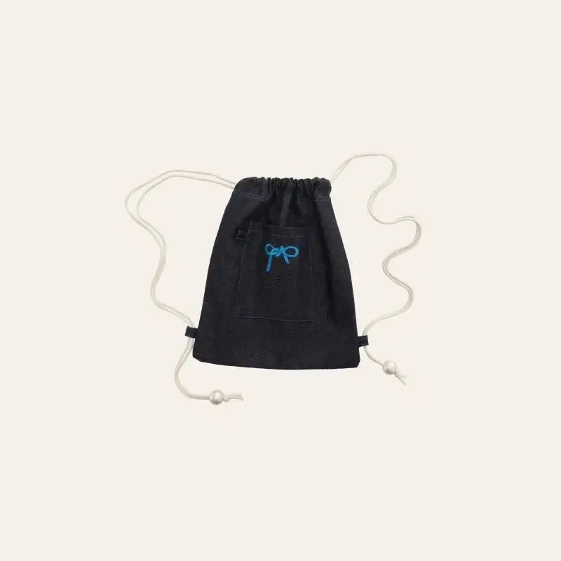 UAKISS  -  2024 Simple Pocket Bow Female Backpacks Y2k Aesthetic All Match Vintage Schoolbags Streetwear Fashion Drawstring Bags for Women