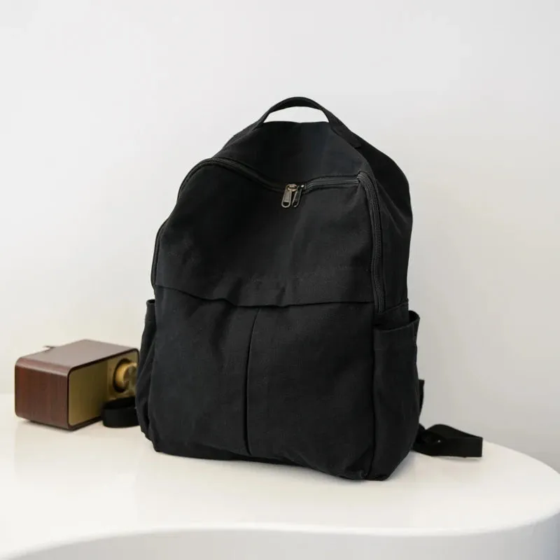 UAKISS  -  Design Women's Big Cloth Backpacks 2024 Y2K Korean Fashion Solid Color Backpack Lady Travel Simple Back Packs