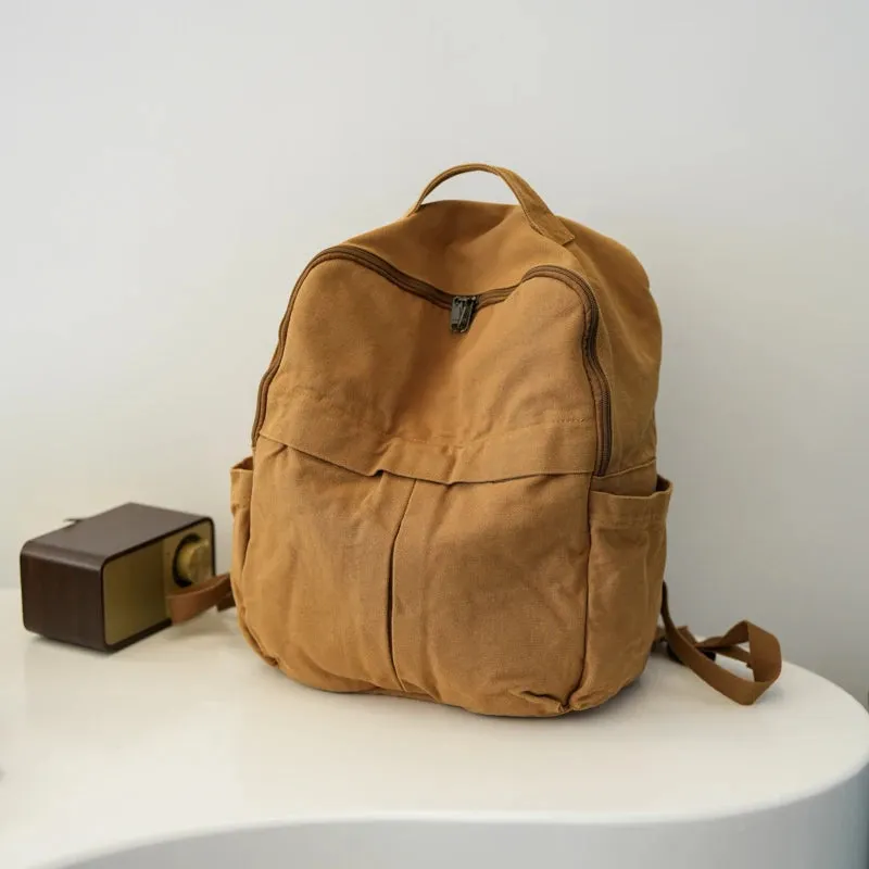 UAKISS  -  Design Women's Big Cloth Backpacks 2024 Y2K Korean Fashion Solid Color Backpack Lady Travel Simple Back Packs