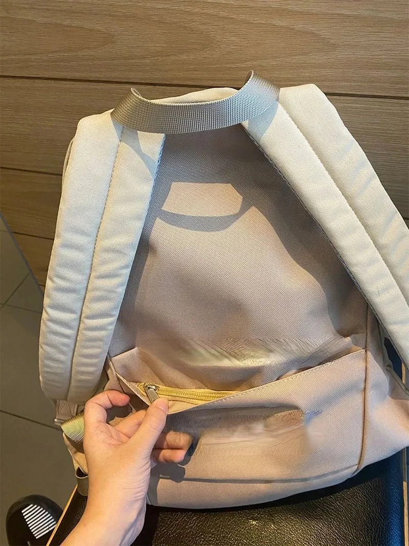 UAKISS  -  High-capacity Backpacks for Teenage 2024 Fashion Casual Canvas School Bag Simple Portability Rucksack Summer Bolsa Mujer Сумка