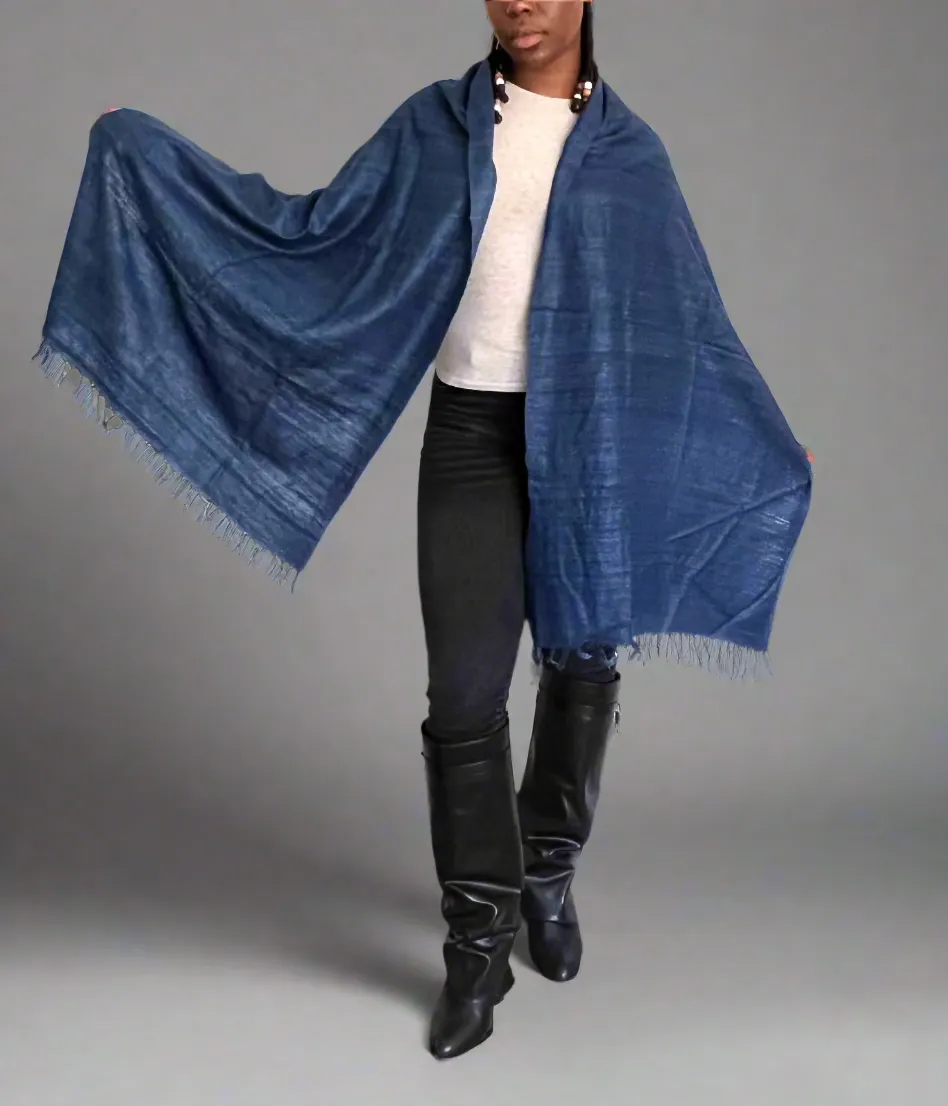 Wholesale - Indigo Pure (Vegan) Peace Silk Scarf