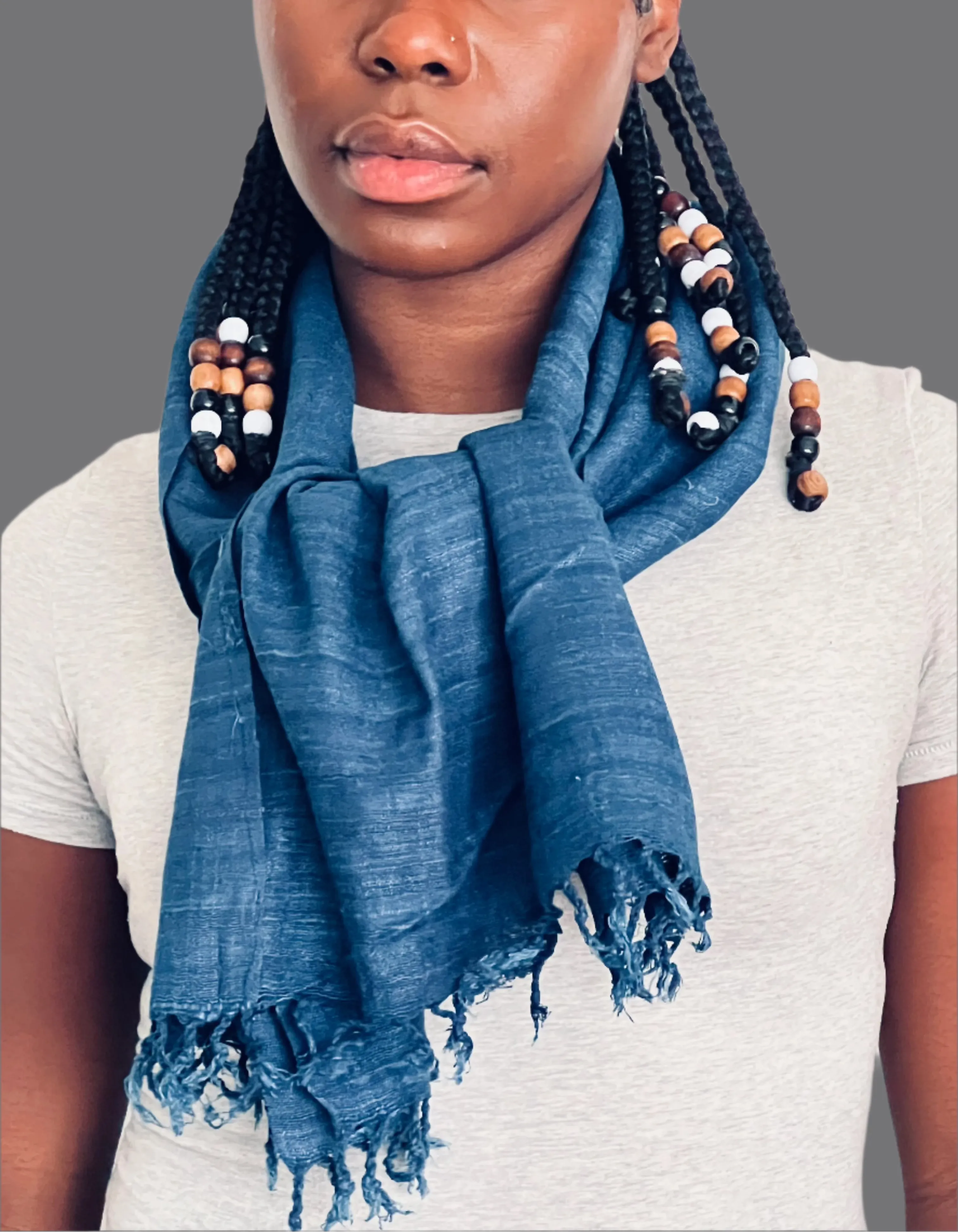 Wholesale - Indigo Pure (Vegan) Peace Silk Scarf