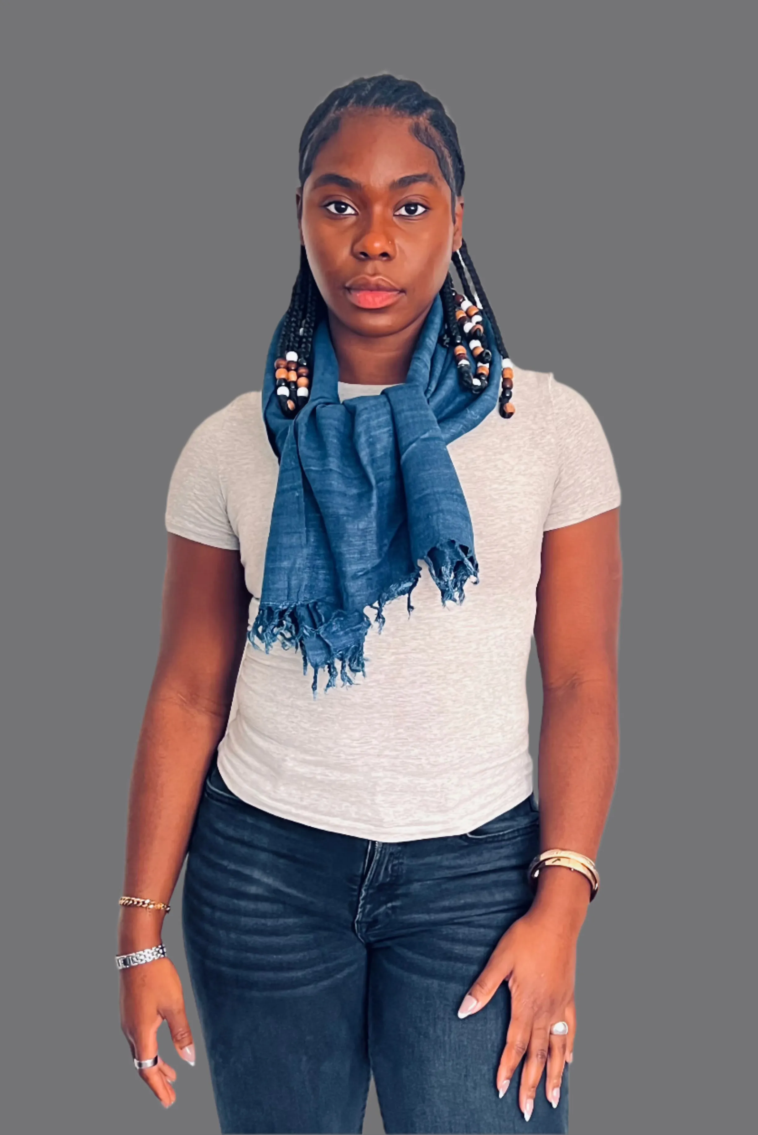 Wholesale - Indigo Pure (Vegan) Peace Silk Scarf